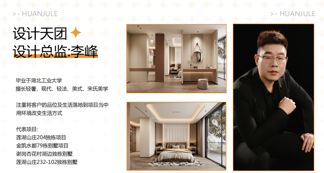 1784087944259309.png 焕居乐设计总监李峰的团队介绍海报